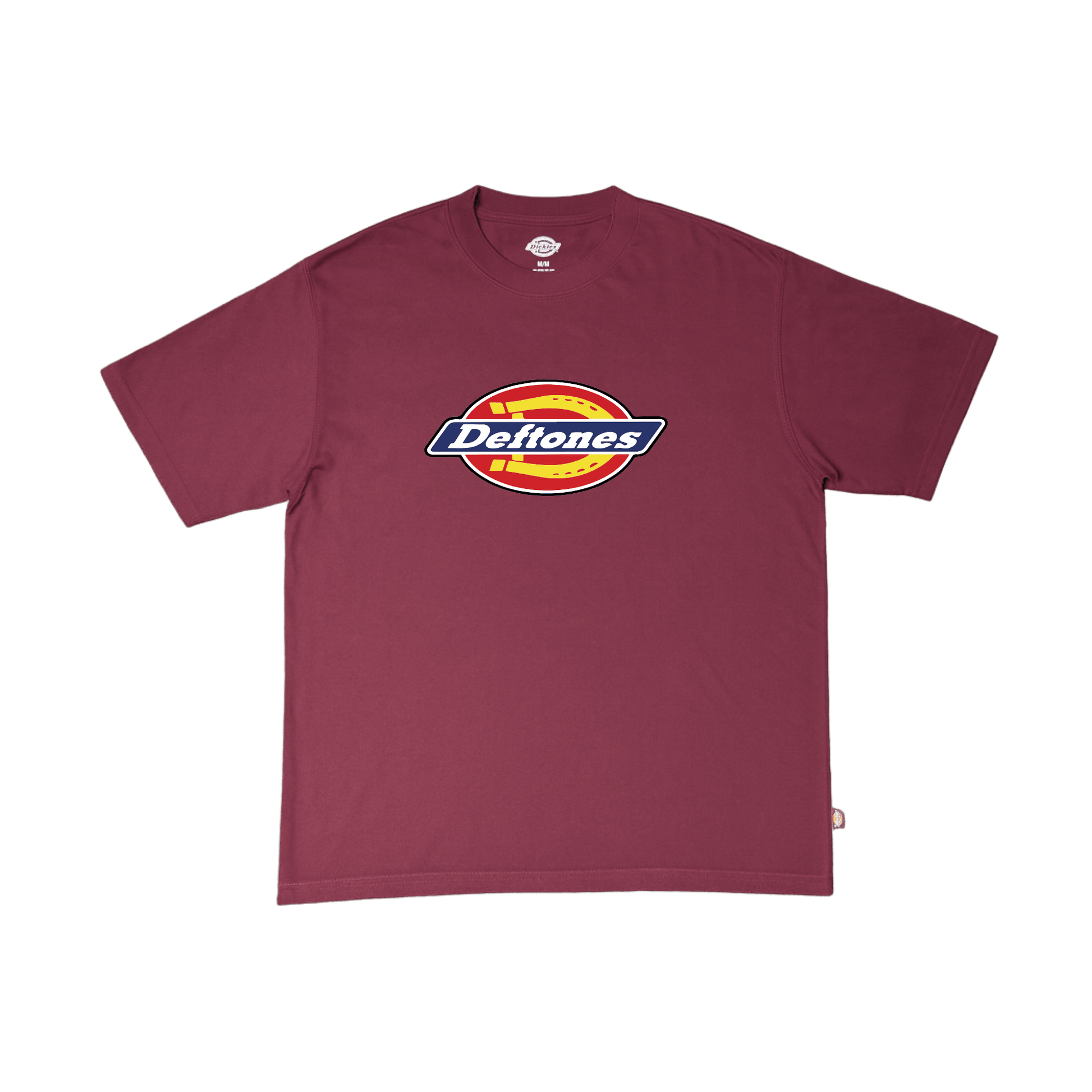 deftones x dickies maroon t-shirt