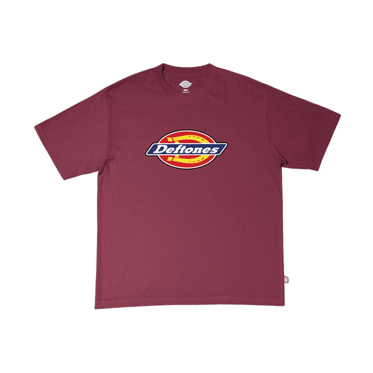 deftones x dickies maroon t-shirt