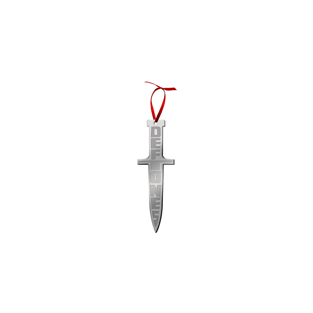 Metal Dagger Logo Ornament
