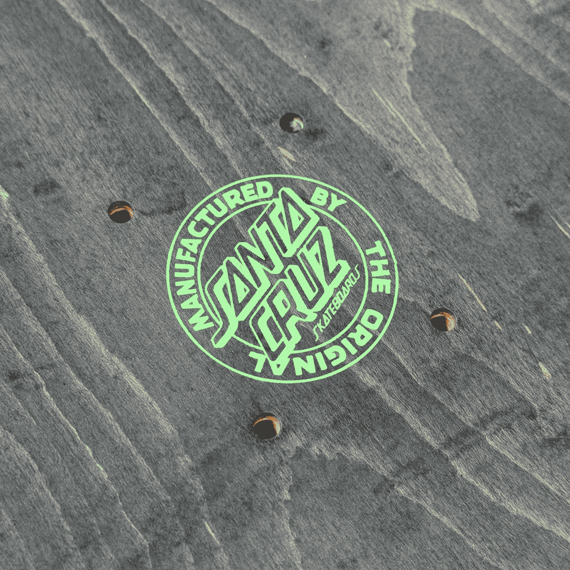 private music x santa cruz skate deck