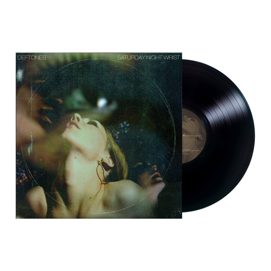 Vinyl record album cover for Deftones’ ’Saturday Night Wrist’ featuring an artistic portrait photograph.